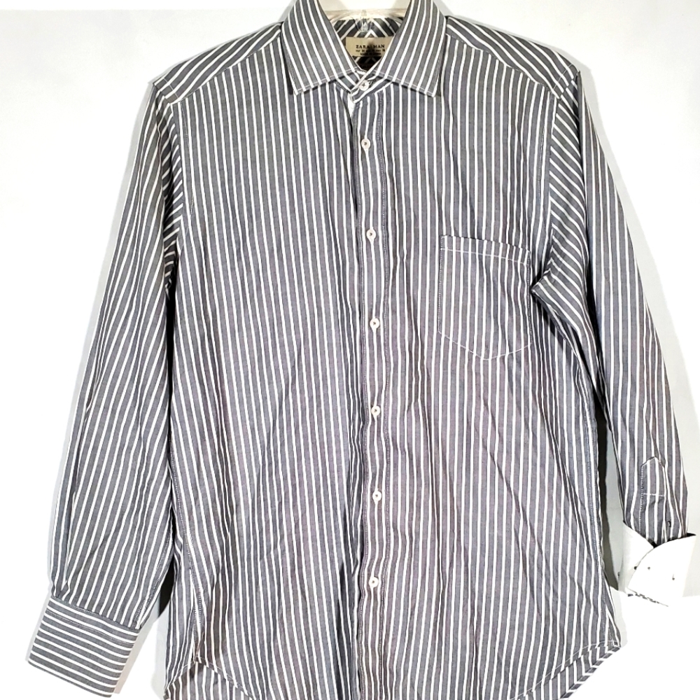 ZARA MAN TAILORED FIT BUTTON DOWN STRIPED DRESS